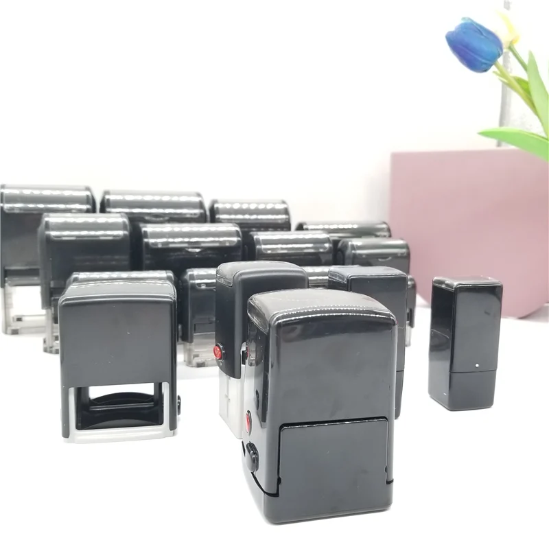 Custom Logo Mini Square Self-Inking Stamp - Laser Engraved Eco-Friendly Stamps…