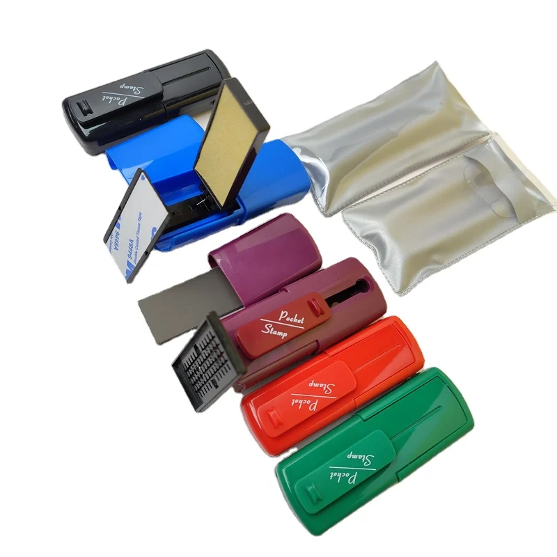 Custom Self-Inking Pocket Stamp - 38x14mm/47x18mm Photosensitive Flash Stamps…
