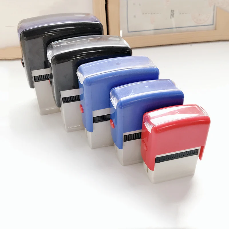 KJ2610 Custom Rectangular Rolling Stamp - Economical Self-Inking Office Stamp…