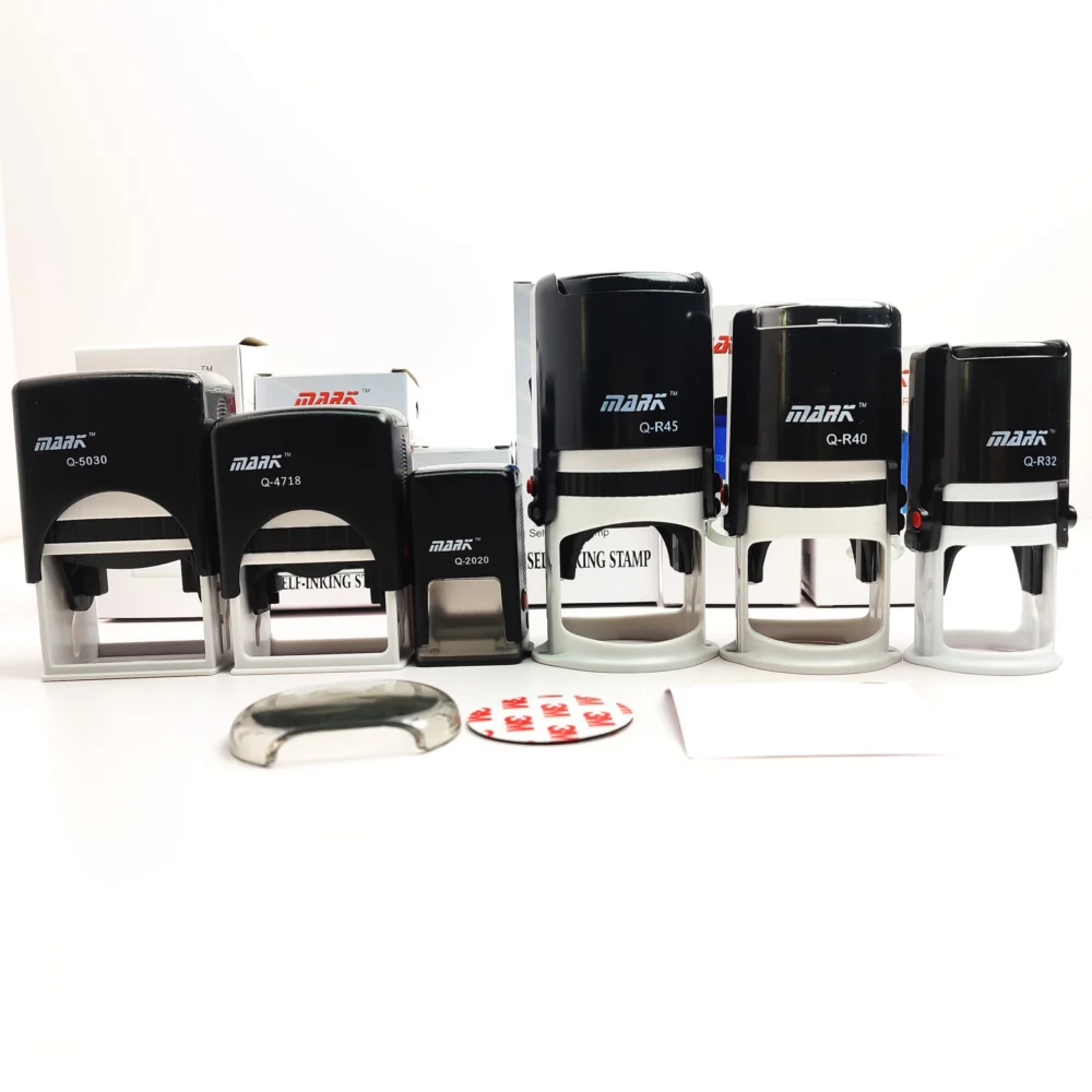 Custom Self-Inking Rubber Stamp for Business Cards & Office Documents -…