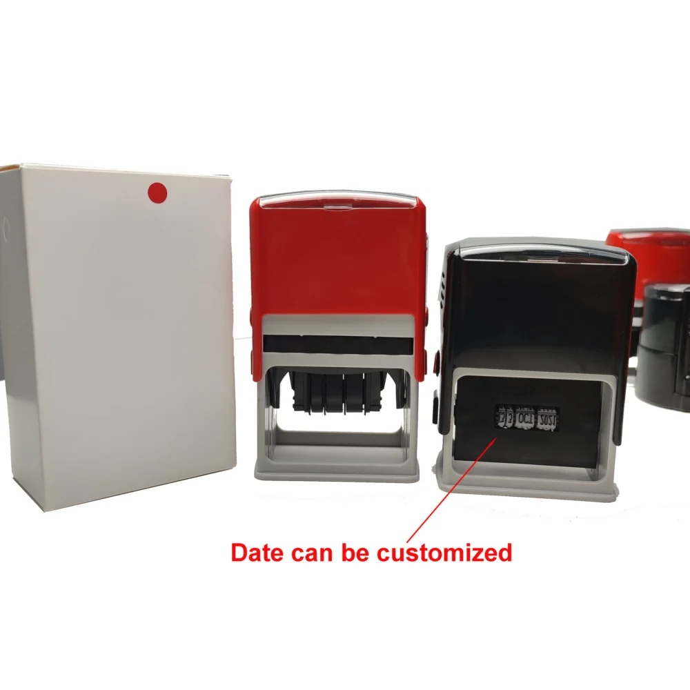 Automatic Date & Phrase Self-Inking Stamp - Custom Text Rubber Stamps for…