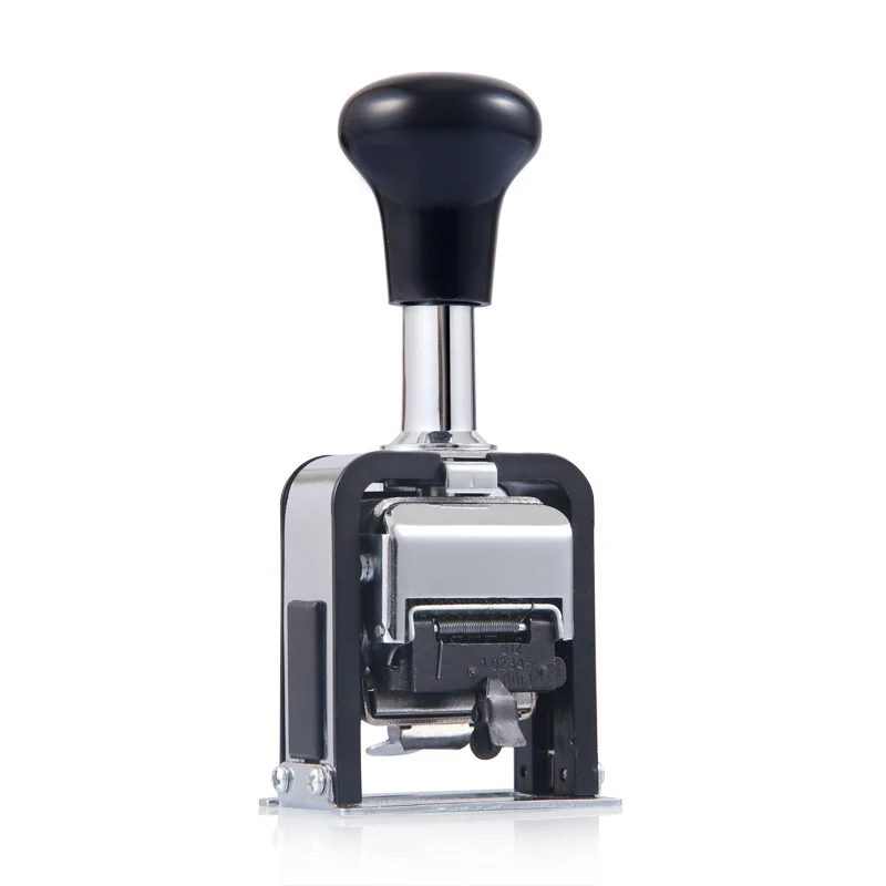 6-Digit Manual Handheld Date Numbering Stamp - Metal Digital Coding Machine…