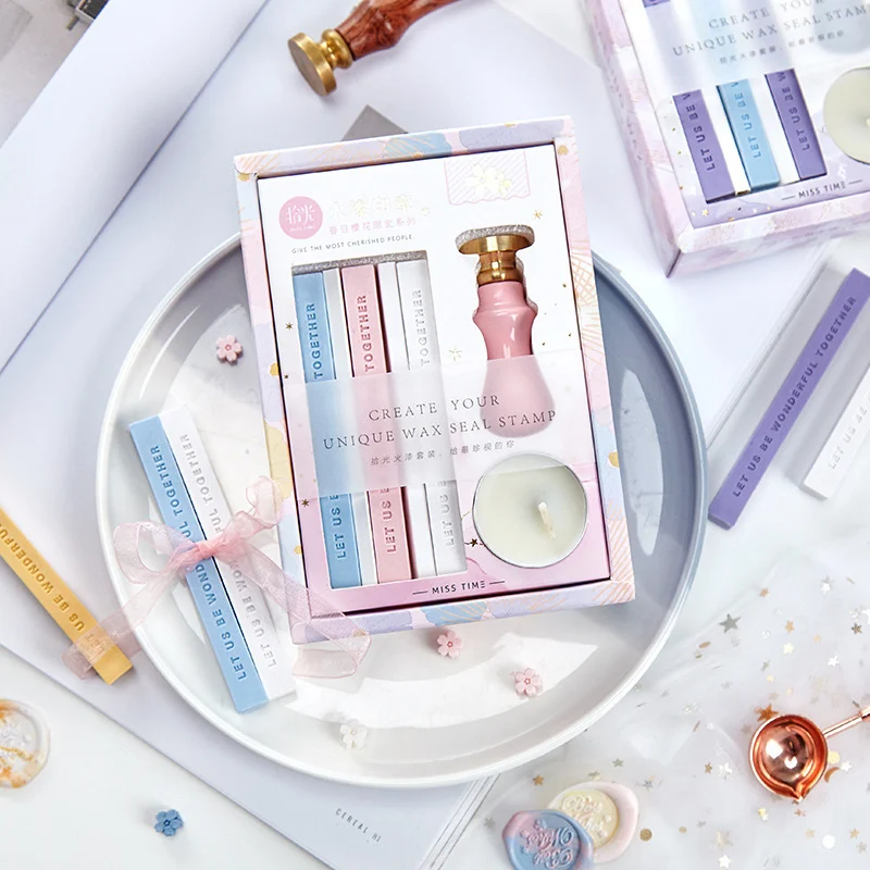 Custom Macaron Color Wax Seal Stamp Set