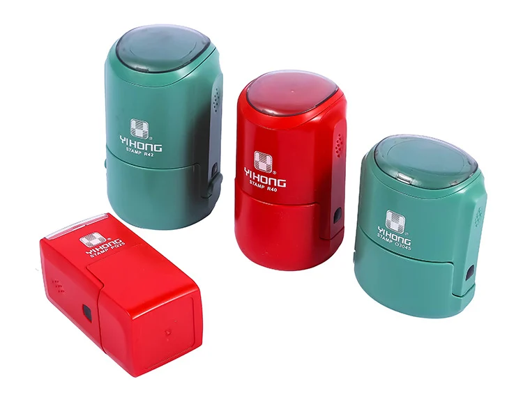 Custom Logo 42mm Round Self-Inking Stamp with A4 Rubber Plate - Professional…