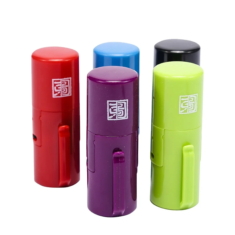 Self-Inking Doctor Signature Stamps - Multi-Color 12mm Round Pocket Seals…