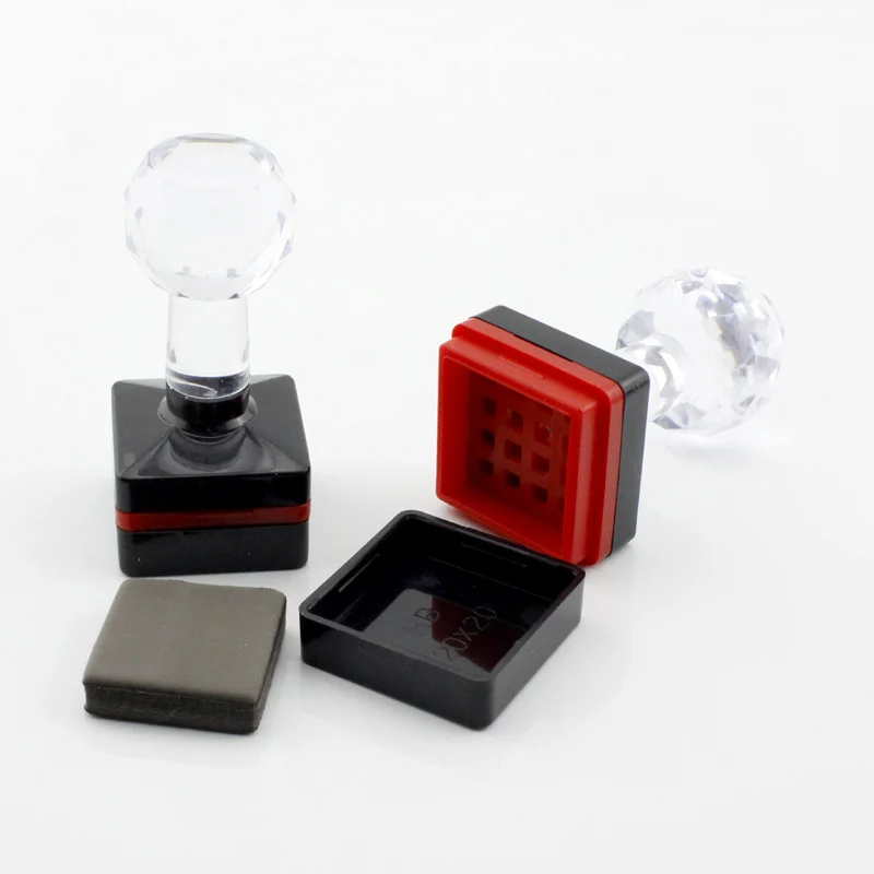 HB Crystal Handle Security Stamp – 7mm Foam Pre-Inked Identity Protection Stamp