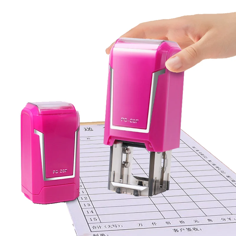 20x20mm Square Self-Inking Rubber Stamp - Oil-Based Ink Laser Engraved Blank Stamp