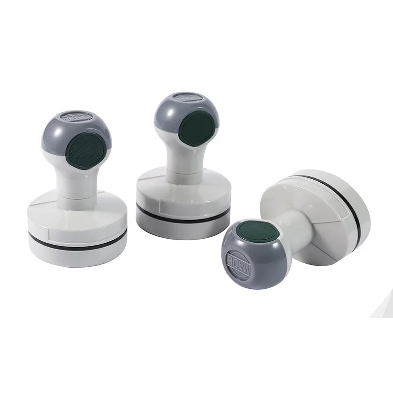 Universal Gray Flash Stamp Handle with 7mm Foam Pad - Office Pre-Inked Stamp