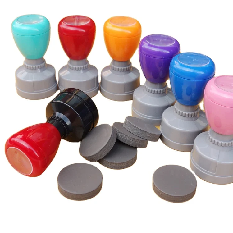 HA30 Custom Round Foam Rubber Flash Stamp - 50mm Office Pre-Inked Stamp