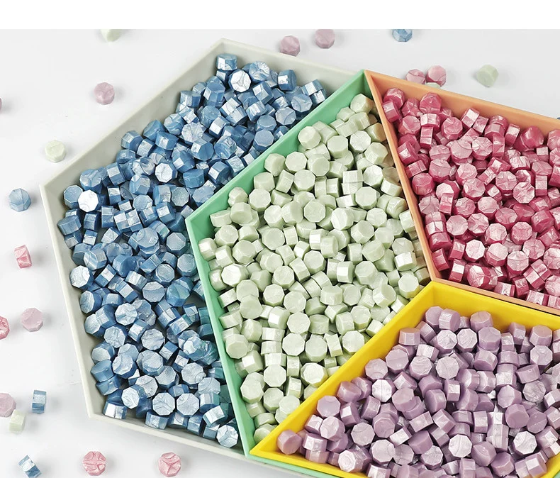 53-Color Wax Sealing Beads - 500g Bag of Octagonal Seal Wax Beads for…