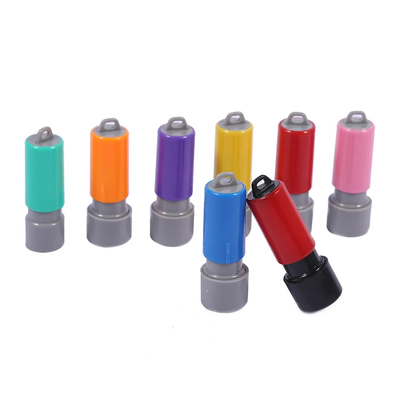 HA09 Mini Flash Stamp Set - 9 Color Teacher Reward Stamps for School & Office