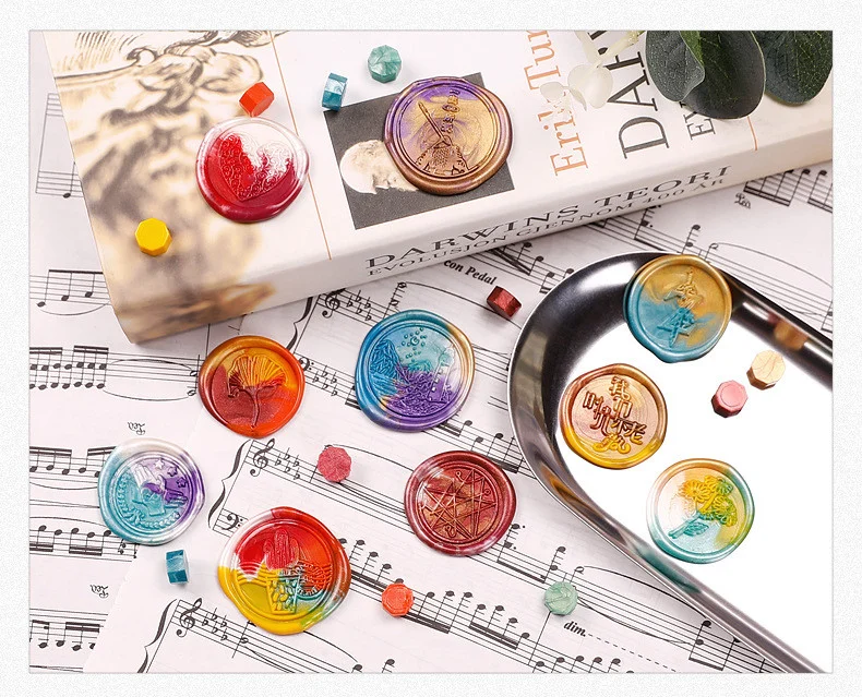 HA Round Self-Inking Office Stamp Set - 7 Color Custom Flash Stamp