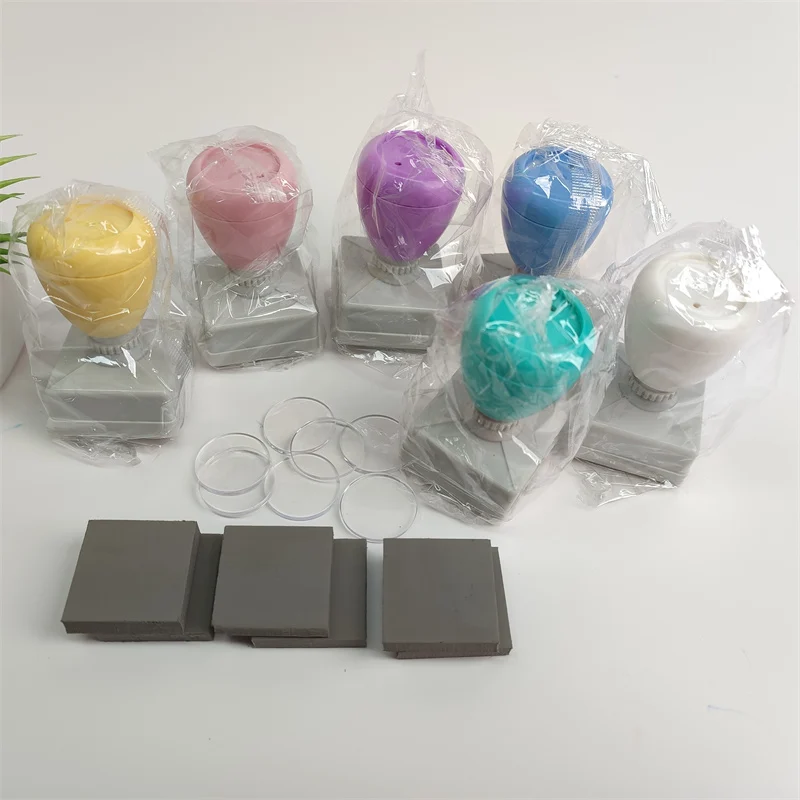 HA-Square 3030 Mini Flash Stamp Set - 6 Color Eco-Friendly Square Stamps (30×30mm)