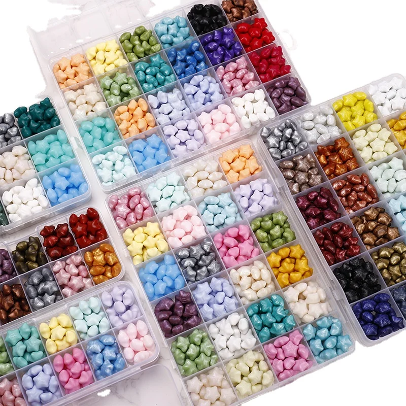 Macaron Color Sealing Wax – Pentagon Beads Gift Set – Wedding Invitation Seals