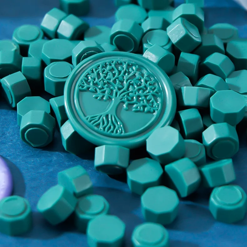 Vintage Octagon Sealing Beads – Resin Wax Pellets for Wedding Invitations