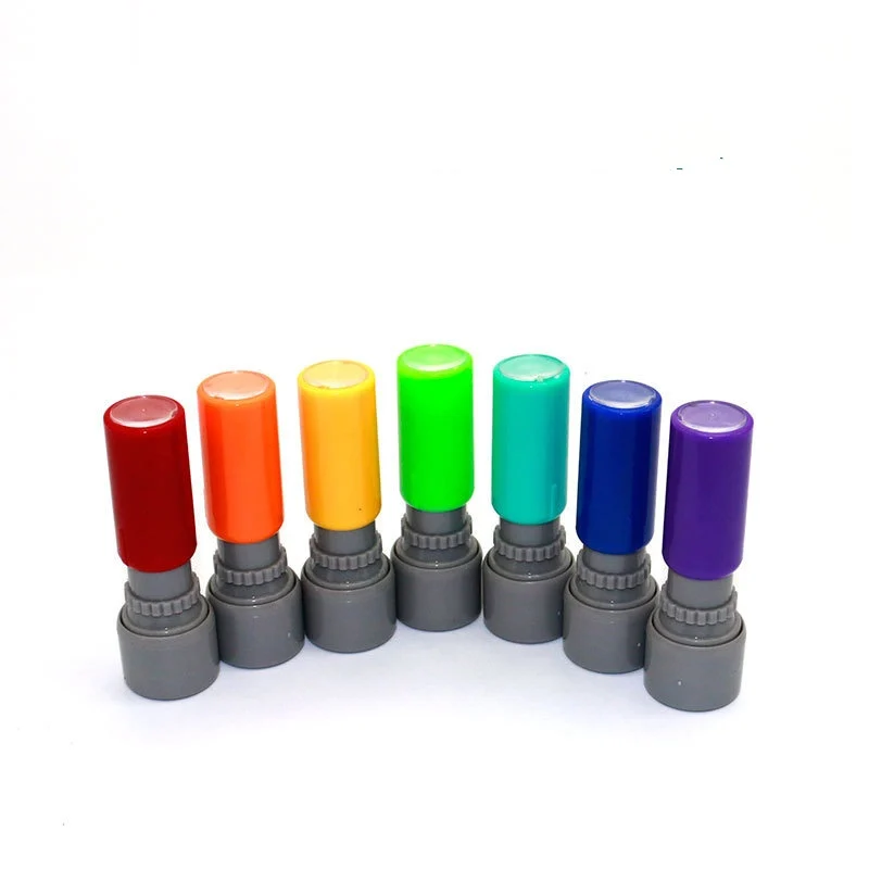 R12 Mini Self-Inking Teacher Reward Stamp - 12mm Round Flash Stamp