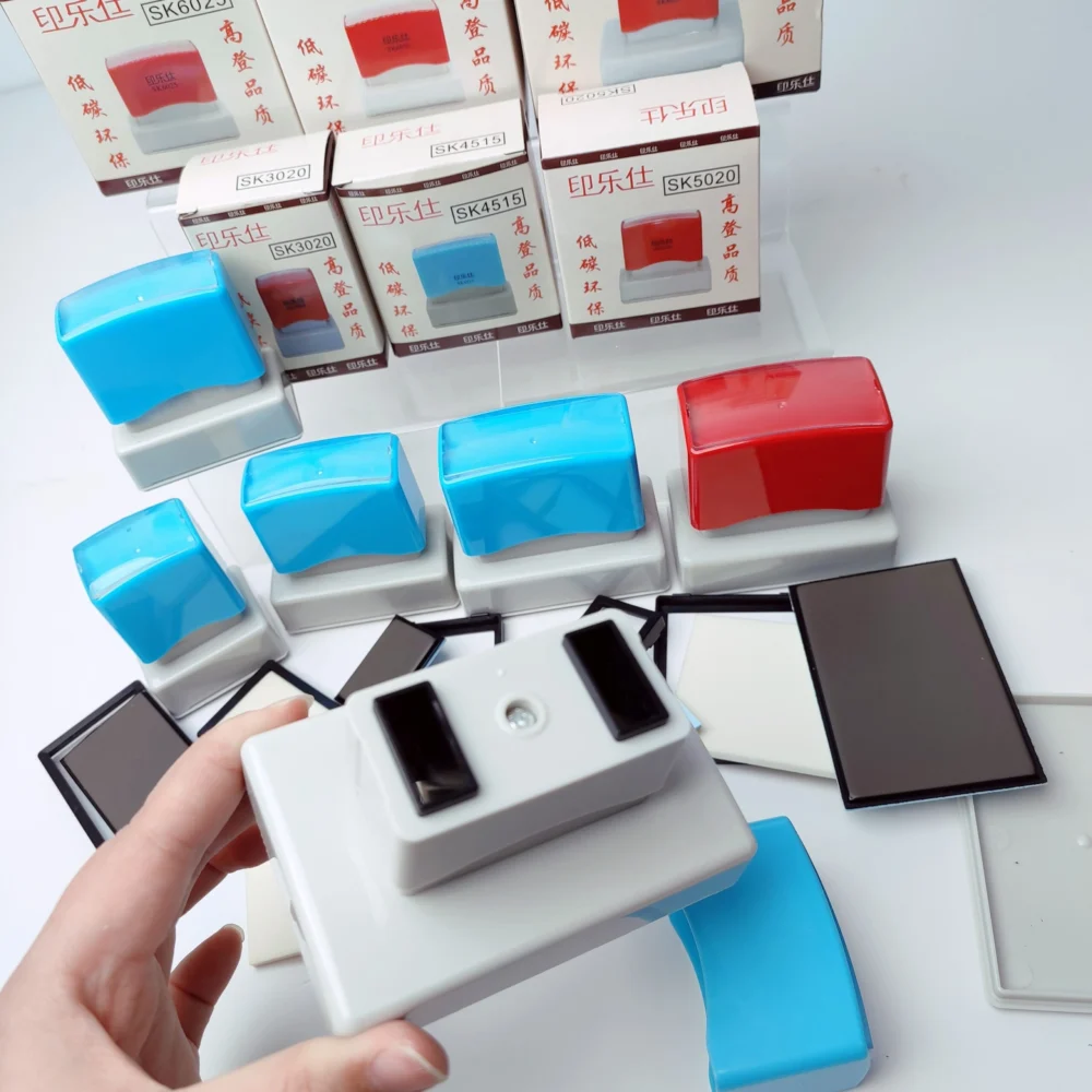 Colorful Self-Inking Teacher Stamps with 7mm Foam – Round Office Rubber Stamps
