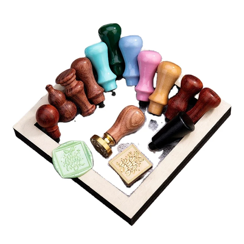 Custom Copper Wax Seal Stamp Head – Wooden/Metal Handle