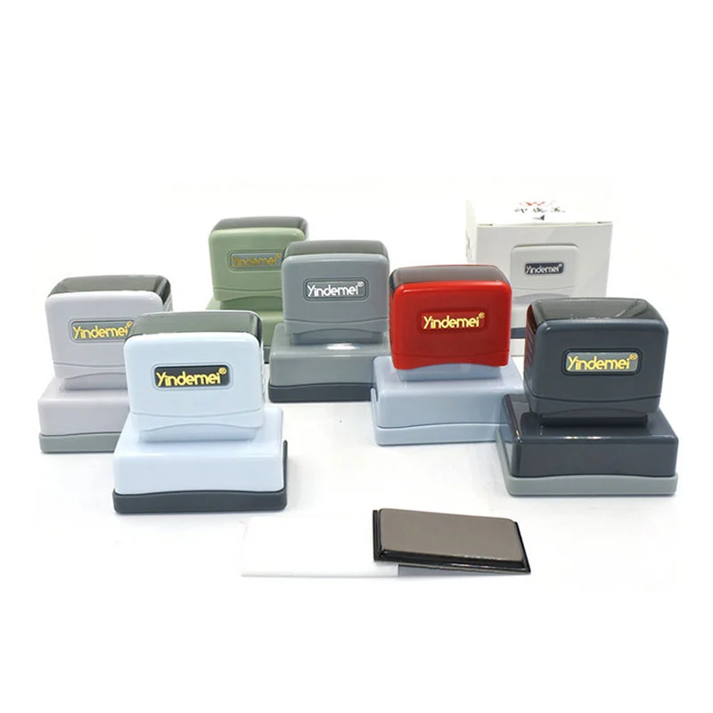 Flash Stamp Holder with Rubber Cushion & Photosensitive Case - Pre-Inked…