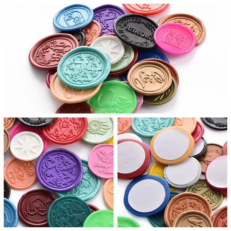 Custom Logo Self-Adhesive Wax Seal Stickers for Packaging Decoration
