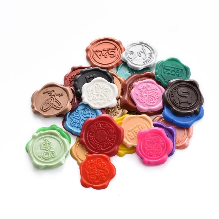 Custom Self-Adhesive Monogram Wax Seal Stickers for Private Labeling