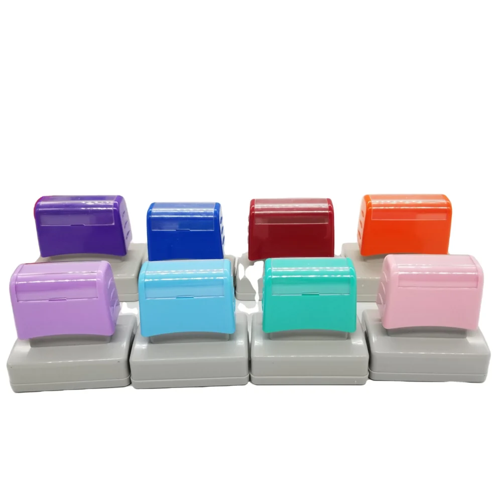 F-Series Double Foam Pre-Inked Address Stamps – 40+ Sizes & Multi-Color Handles