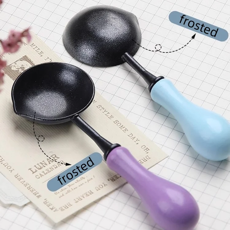 2-Pour Resin Wooden Handle Wax Melting Spoon - Non-Stick Wax Seal Stamp Tool…