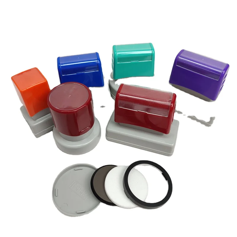 Factory New Double Foam Pre-Inked Stamp – Multi-Color Handle Flash Stamp