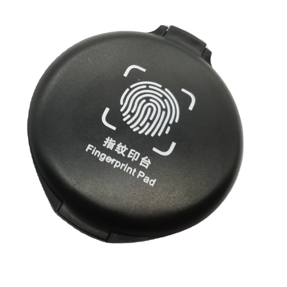 Round Fingerprint Ink Pad - Office Thumb Printing Stamp with Custom Logo – KJ-2006