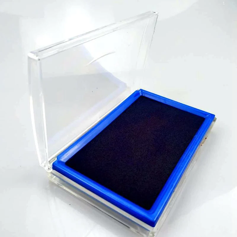 Large Black Ink Pad with Felt Cover - Professional Document Sealing Stamp