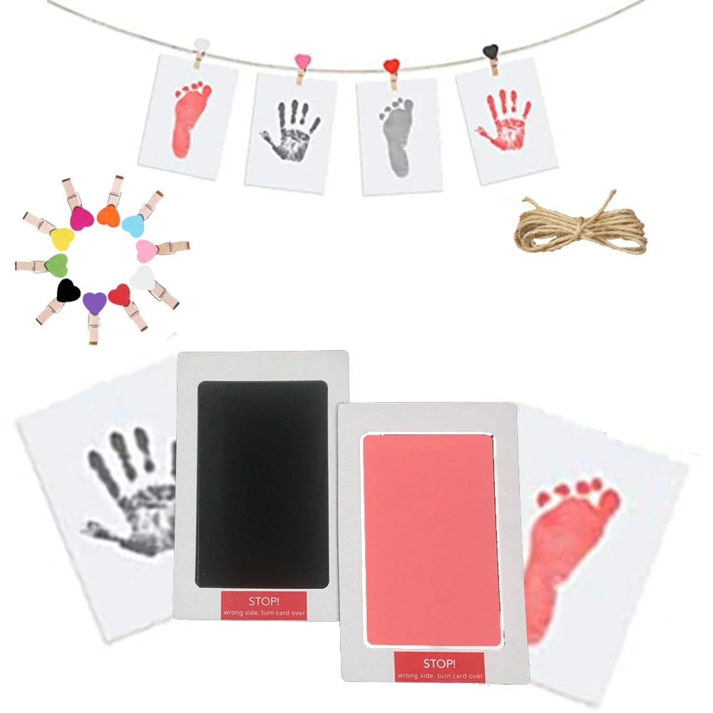 Non-Toxic Baby Handprint Kit - Washable Ink Pad for Infant Footprints & Crafts
