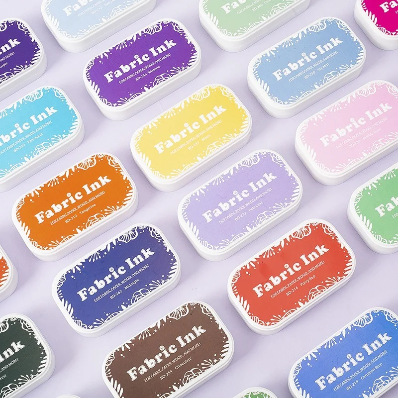 35-Color Skin-Safe Ink Pad Set - Jumbo Sponge Stamp Pad for Crafts