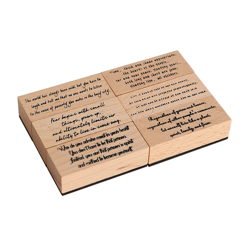 Factory Price Alphabet Rubber Wood Stamps for Card Making & DIY Crafts – K038