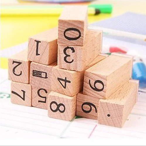 Mini Wooden Stamp Set - Weather, Travel & Love Theme Stamps for DIY Crafts