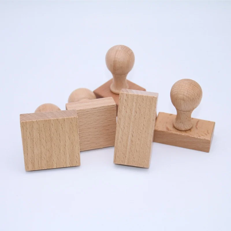 Custom Rectangular Wooden Stamp Handles - Blank DIY Stamp Bases for Crafting – MSB