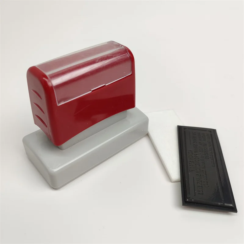 Pre-Inked Dual Foam Teacher Stamp - 27x67mm Rectangular Blank Flash Stamp…