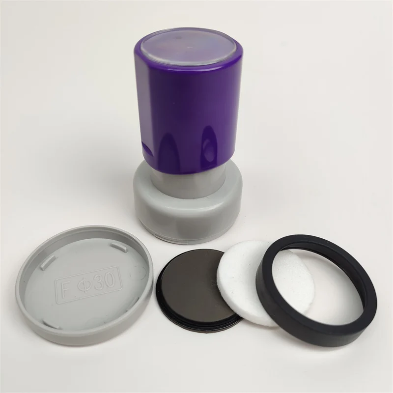 51mm Large Round Flash Stamp - Dual Foam Pre-Inked Stamp (F Round Series) -…