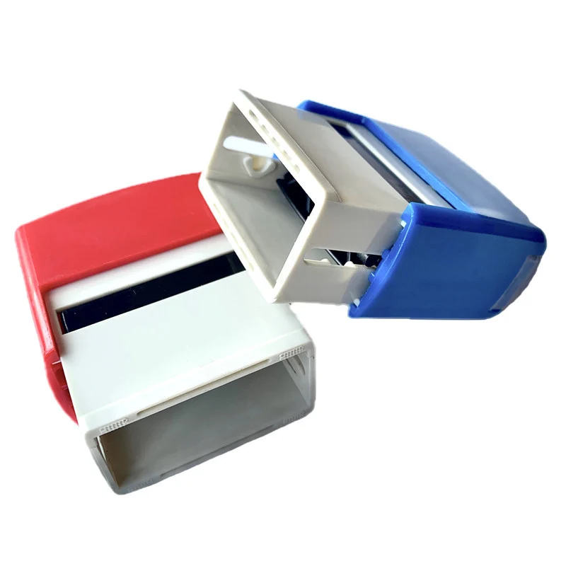 Custom Self-Inking Stamp – 38x14mm Office Stamp with Rubber Ink Pad – Logo Stamp