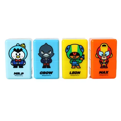 3-Layer Cartoon Stamp Set - 28mm Square Flash Stamps for Kids