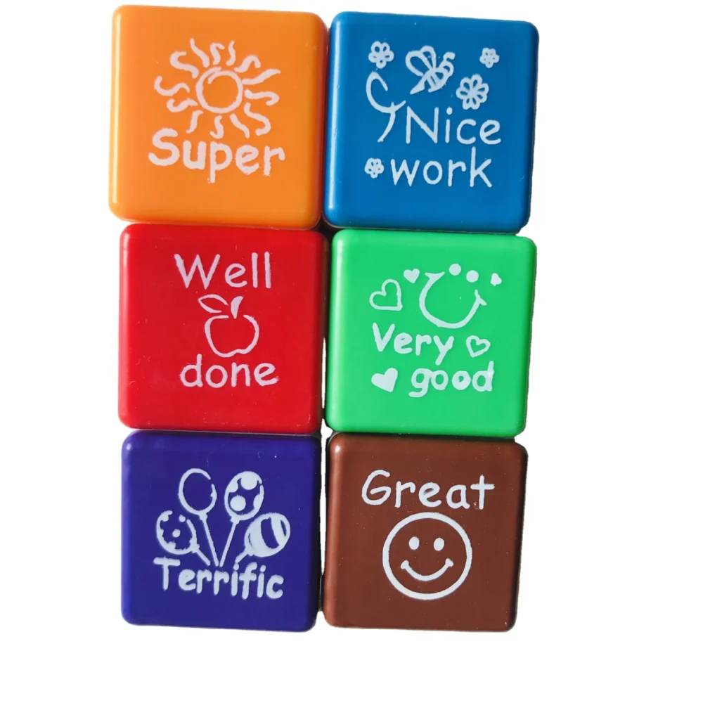 Custom Animal Rubber Stamp Set - Wooden Handle Teacher/Child Stamp
