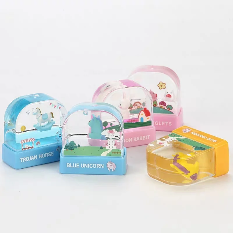 Transparent Aquatic Flash Stamp Set - 10x27mm Custom Name Stamp