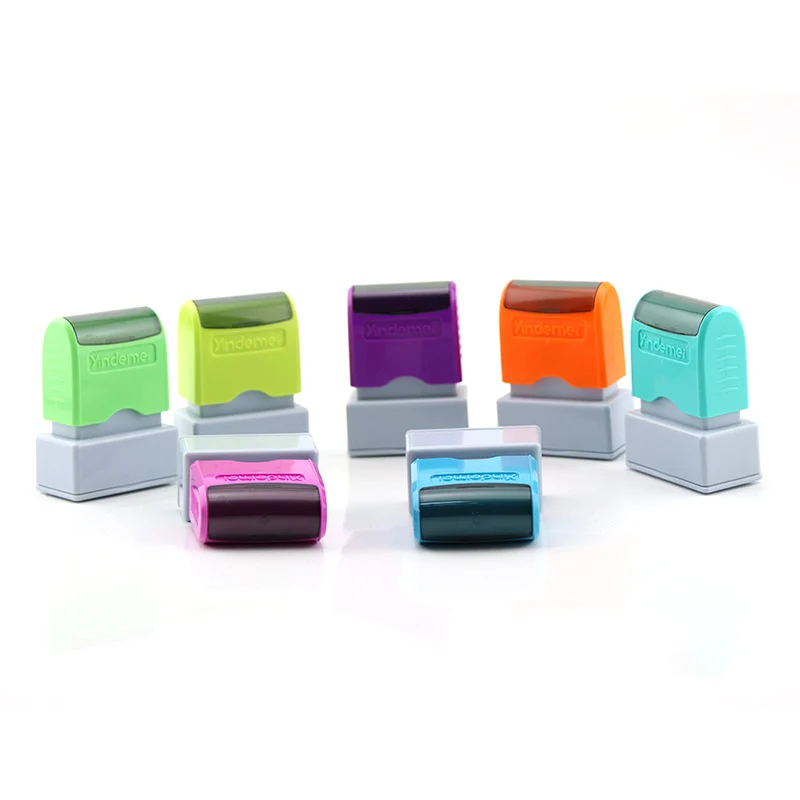 Dual-Foam Flash Stamp Set - 11x30mm Pre-Inked Name Stamp for Kids
