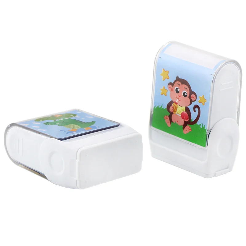 Monster-Themed Flash Stamp Set - Washable Fabric Name Stamp for Kids