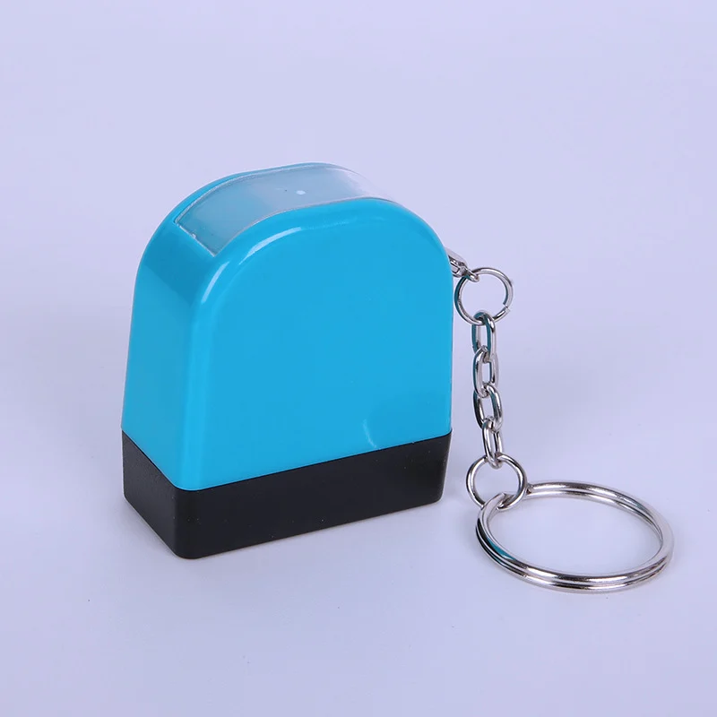 Keychain Flash Stamp Set - 35x13mm Pre-Inked Name Stamp for Kids
