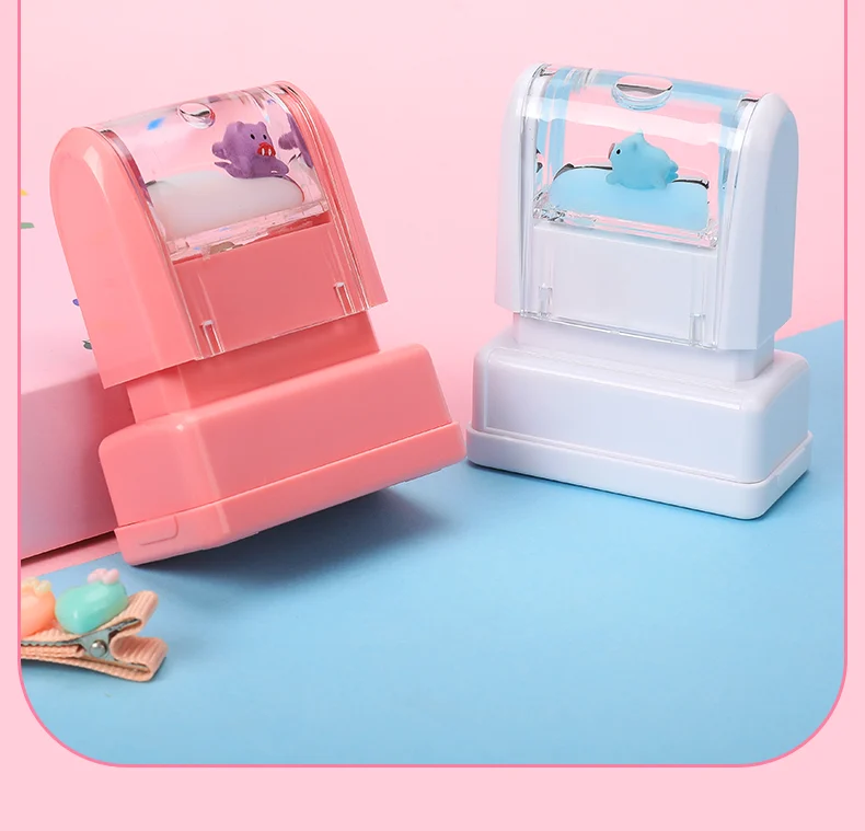 Floating Cartoon Name Stamp Set - Waterproof Fabric Stamp for Kids