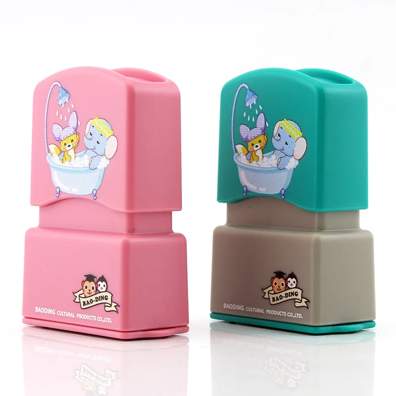 Cute Bear Fabric Stamp Set - Washable Name Stamp for Kids
