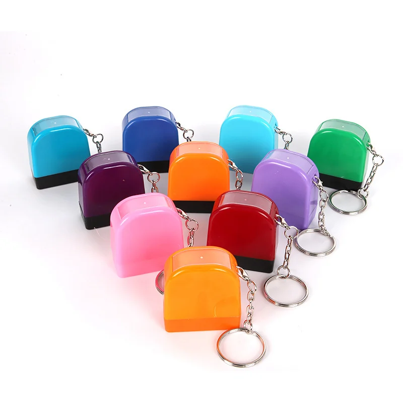 Multi-Color Keychain Flash Stamp Kit - 10x30mm Customizable Stamp Set