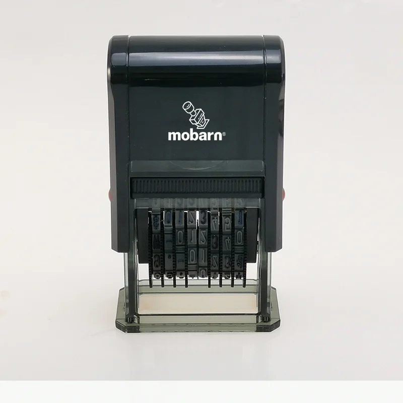 D-0531 8-Digit Self-Inking Alphabet Stamp – German Ink – Custom Text Stamp