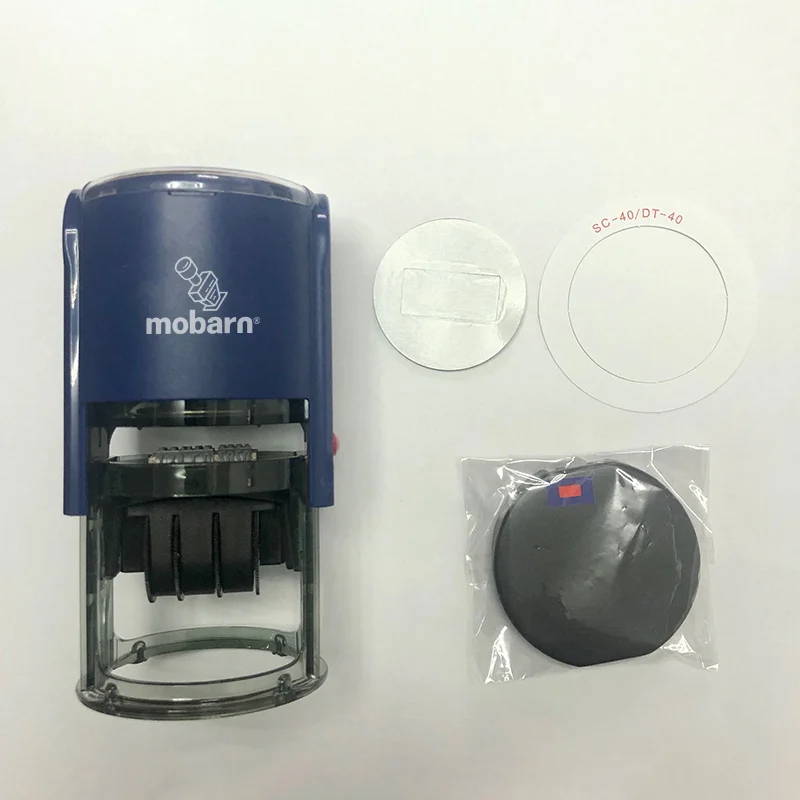 DT-40 Expiration Date Stamp – 40mm Large Imprint – Self-Inking Bottle Stamp