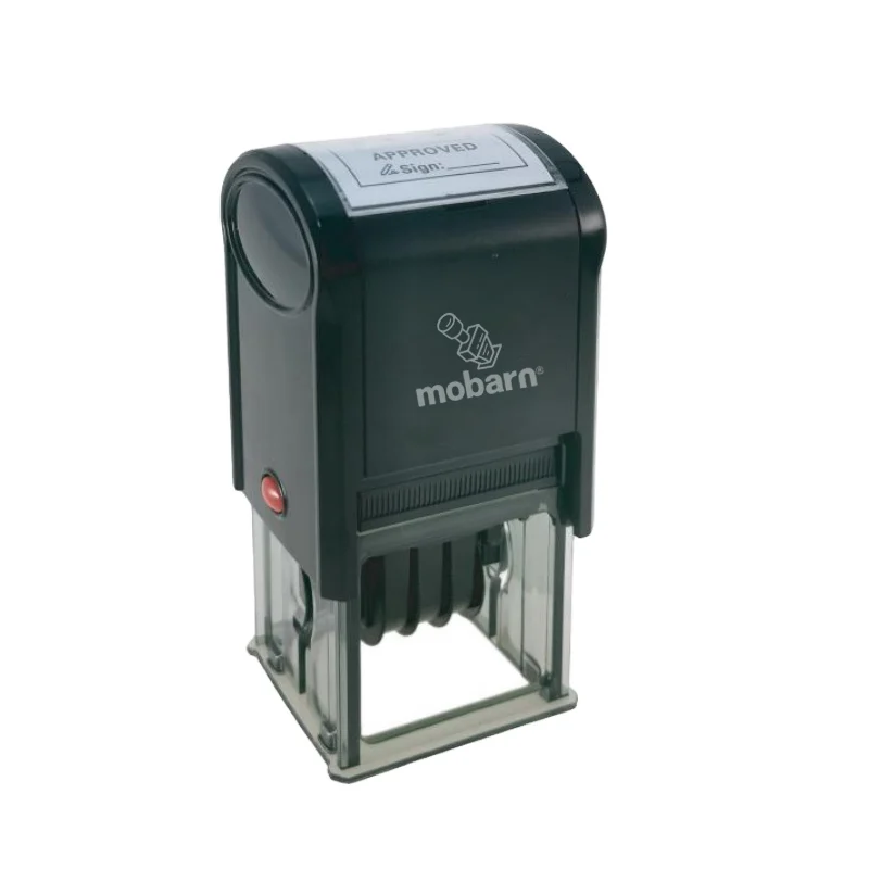 DT-3232 Custom Self-Inking Date Stamp – 32×32mm Square Imprint – Text & Date Combo